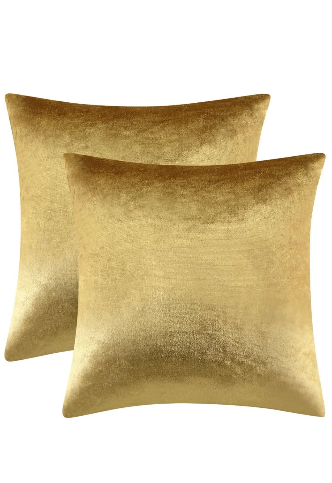 Gold Velvet Pillow Case Set