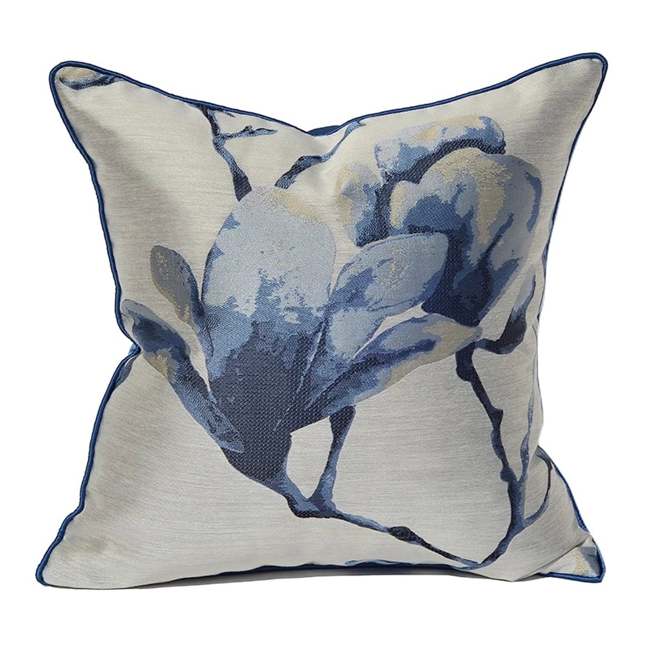 Blue Petals Pillow Case Set