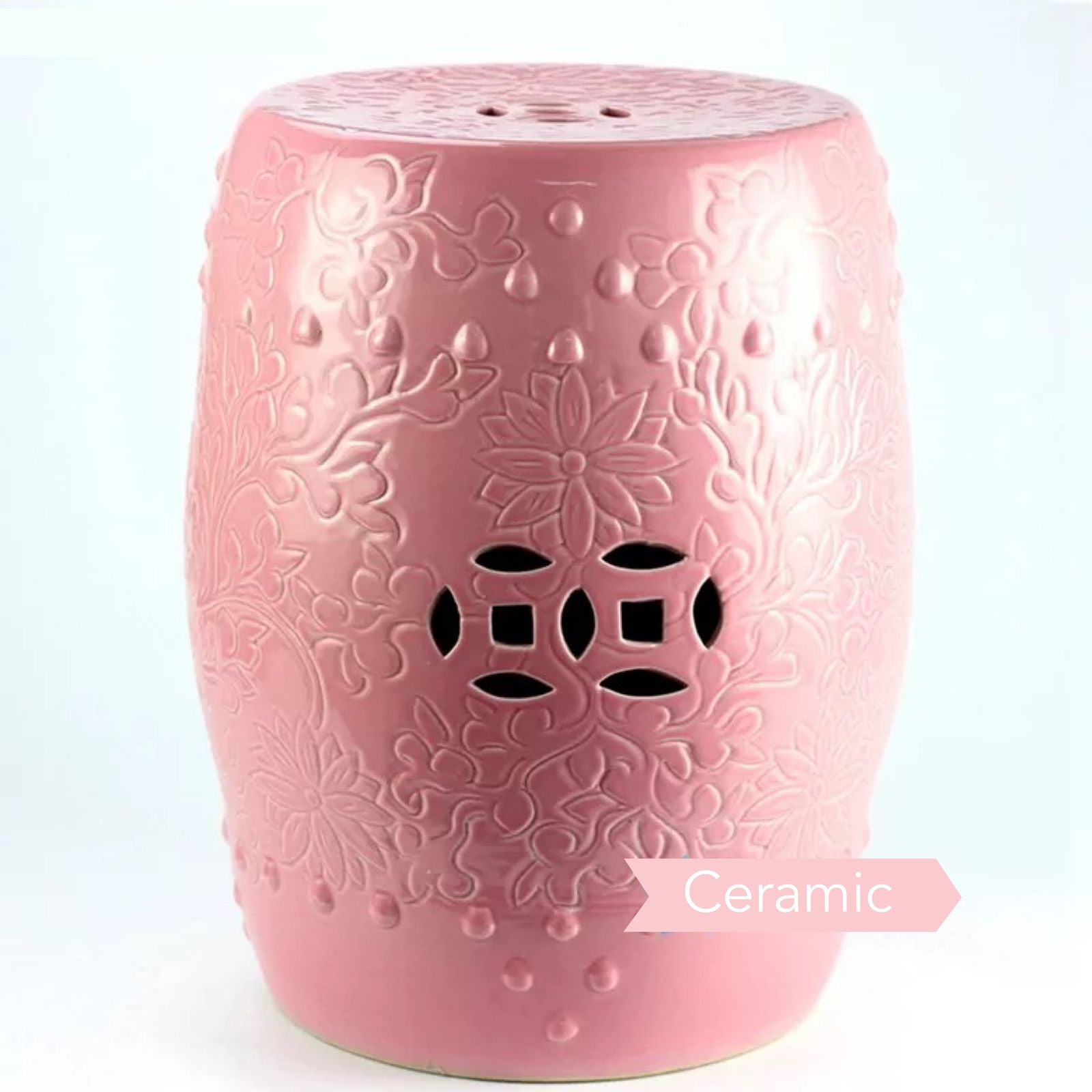 Pink Garden Stool