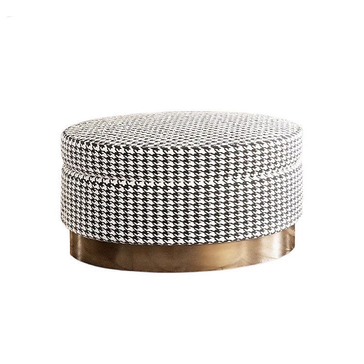 Houndstooth Ottoman