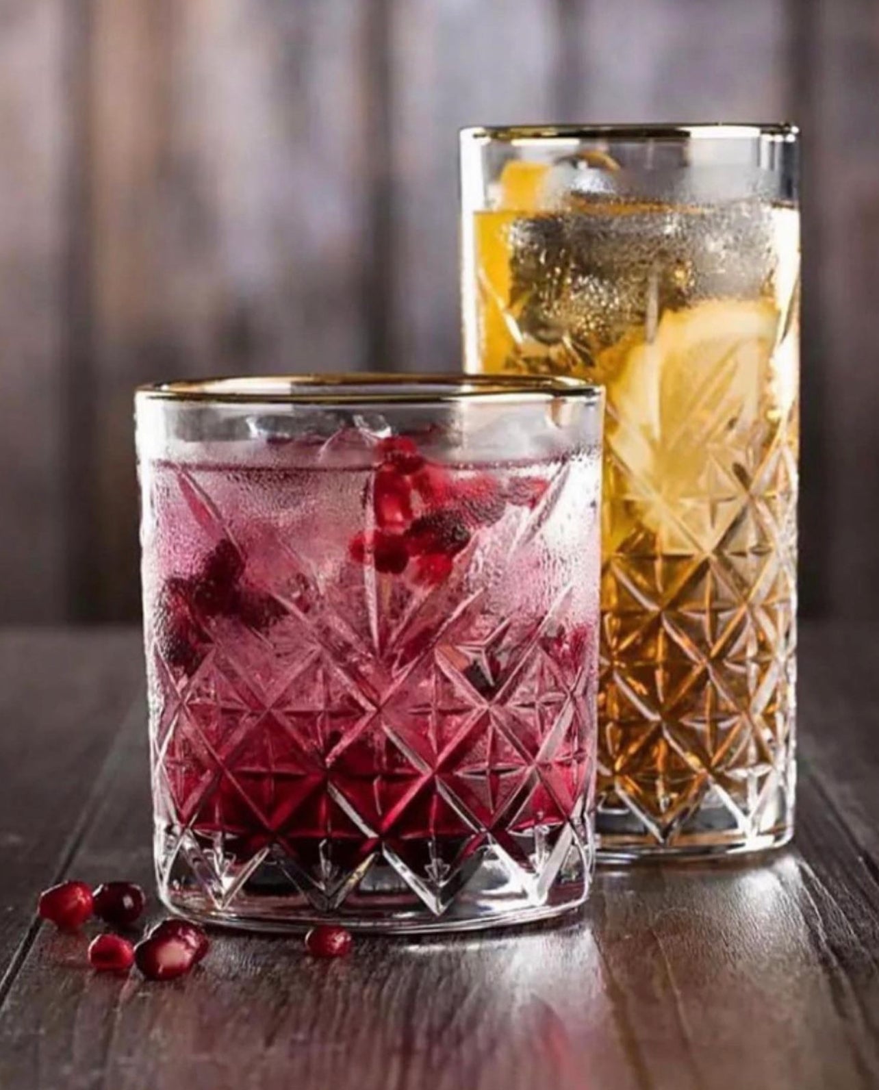 Embossed Glass Set