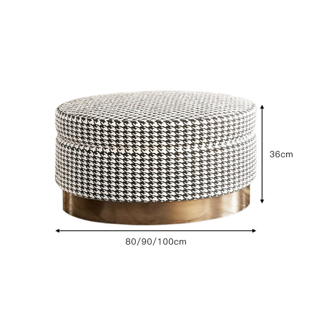 Houndstooth Ottoman